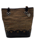 Brighton Caroline Brown Leather & Tweed Bucket Bag