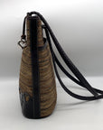 Brighton Caroline Brown Leather & Tweed Bucket Bag