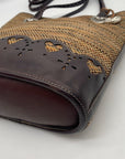 Brighton Caroline Brown Leather & Tweed Bucket Bag
