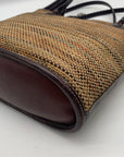 Brighton Caroline Brown Leather & Tweed Bucket Bag