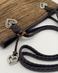 Brighton Caroline Brown Leather & Tweed Bucket Bag
