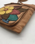 Fossil Tan Leather Crossbody Bag