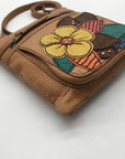 Fossil Tan Leather Crossbody Bag