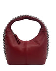 Aqua Red Bold Trim Convertible Satchel