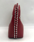 Aqua Red Bold Trim Convertible Satchel