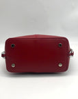 Aqua Red Bold Trim Convertible Satchel