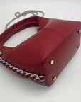 Aqua Red Bold Trim Convertible Satchel