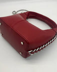 Aqua Red Bold Trim Convertible Satchel