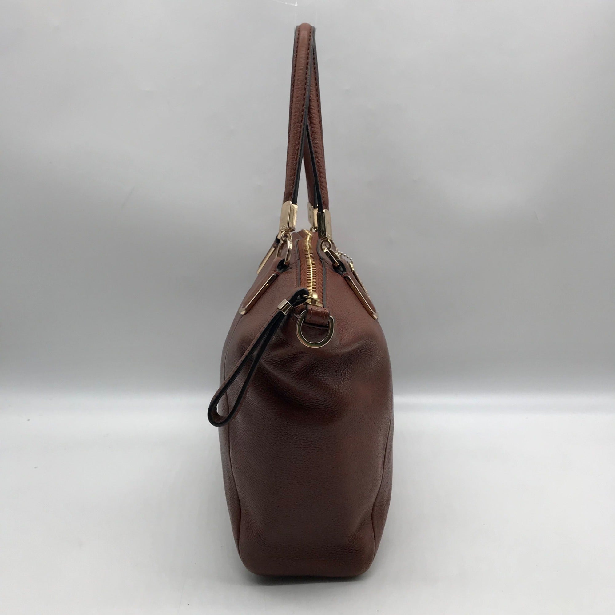 Coach Brown Leather Convertible Kelsey Satchel Bag 28095 – One Purse