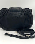 Brighton Black Woven Leather Convertible Clutch Crossbody
