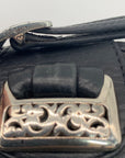 Brighton Black Woven Leather Convertible Clutch Crossbody
