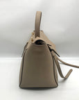 Celine Taupe Grained Calfskin Belt Satchel