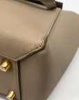 Celine Taupe Grained Calfskin Belt Satchel