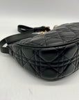 MMS Black Leather Crossbody Bag