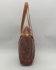 Valentina Burnt Orange Leaf Pattern Tote