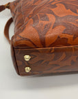 Valentina Burnt Orange Leaf Pattern Tote