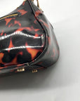 On 34th Brown Tortoise Shell Sleek Pvc Baguette Shoulder Bag
