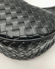 On 34th Black Woven Crossbody Convertible Satchel Bag