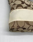 Coach Beige Signature C Monogram Canvas Stripe Shoulder Bag F13674