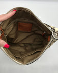 Coach Beige Signature C Monogram Canvas Stripe Shoulder Bag F13674