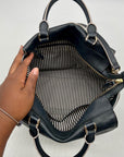 Kate Spade Black Pebbled Leather Satchel Bag
