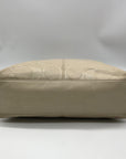 Coach Leather Snakeskin Emboss Beige Large Tote - F19696