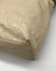 Coach Leather Snakeskin Emboss Beige Large Tote - F19696