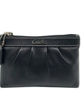 Coach Black Pleated Leather Vintage Wristlet