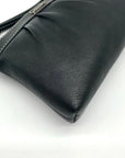 Coach Black Pleated Leather Vintage Wristlet
