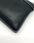 Coach Black Pleated Leather Vintage Wristlet