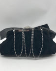 Neiman Marcus Black Velvet Bow Clutch