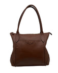 Lodis Brown Pebbled Leather Kiera Shoulder Bag