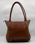 Lodis Brown Pebbled Leather Kiera Shoulder Bag