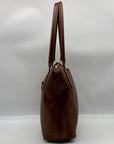 Lodis Brown Pebbled Leather Kiera Shoulder Bag