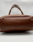 Lodis Brown Pebbled Leather Kiera Shoulder Bag