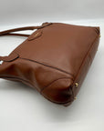 Lodis Brown Pebbled Leather Kiera Shoulder Bag