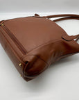Lodis Brown Pebbled Leather Kiera Shoulder Bag