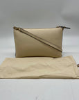 Tory Burch Cream Pebbled Leather Kira Crossbody Bag