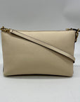 Tory Burch Cream Pebbled Leather Kira Crossbody Bag
