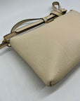 Tory Burch Cream Pebbled Leather Kira Crossbody Bag