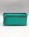 Kate Spade Teal Leather Charlotte Terrace Stacy Slim Wallet