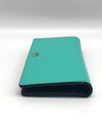 Kate Spade Teal Leather Charlotte Terrace Stacy Slim Wallet
