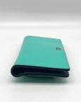 Kate Spade Teal Leather Charlotte Terrace Stacy Slim Wallet