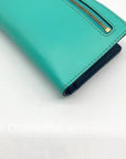 Kate Spade Teal Leather Charlotte Terrace Stacy Slim Wallet
