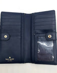 Kate Spade Teal Leather Charlotte Terrace Stacy Slim Wallet