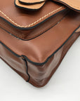 Move & Moda Brown Faux Leather Convertible Work Briefcase Crossbody