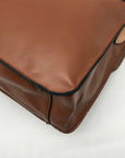 Move & Moda Brown Faux Leather Convertible Work Briefcase Crossbody