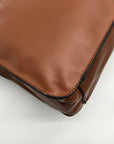 Move & Moda Brown Faux Leather Convertible Work Briefcase Crossbody