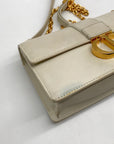 Christian Dior Chalk Leather 30 Montaigne East West Shoulder Bag