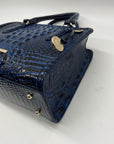 Brahmin Blue Leather Caim Melbourn Satchel bag